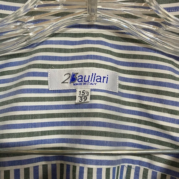 Blue, green, white stripper button down - Picture 4 of 6